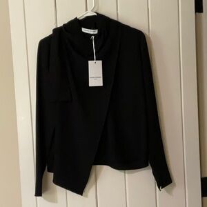 Amanda Uprichard black “Philippe” blouse. Size Medium NWT. So sophisticated!